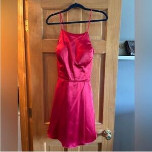 Blondie Nites by Stacy Sklar Red Cross Back Dress